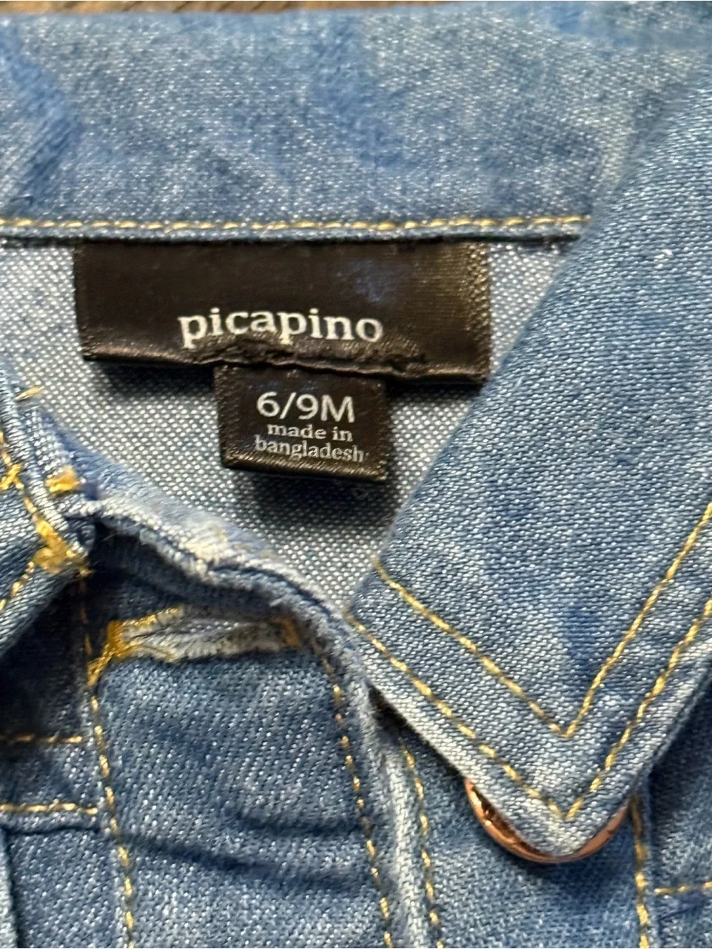 Picapino Baby Blue Denim Jean Jacket - Light Blue